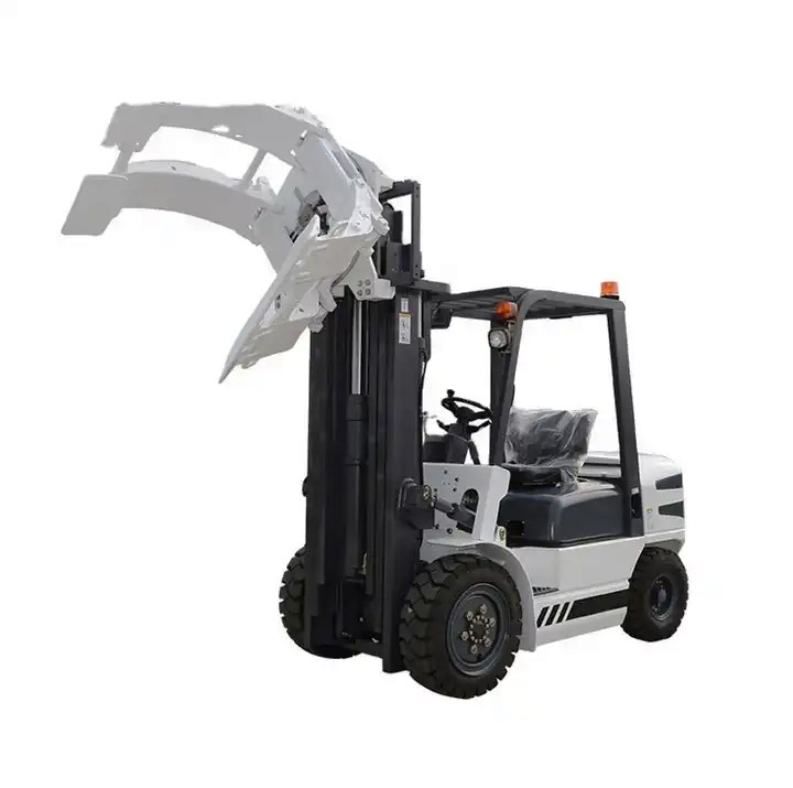 Electric Forklift With Reel Clamp